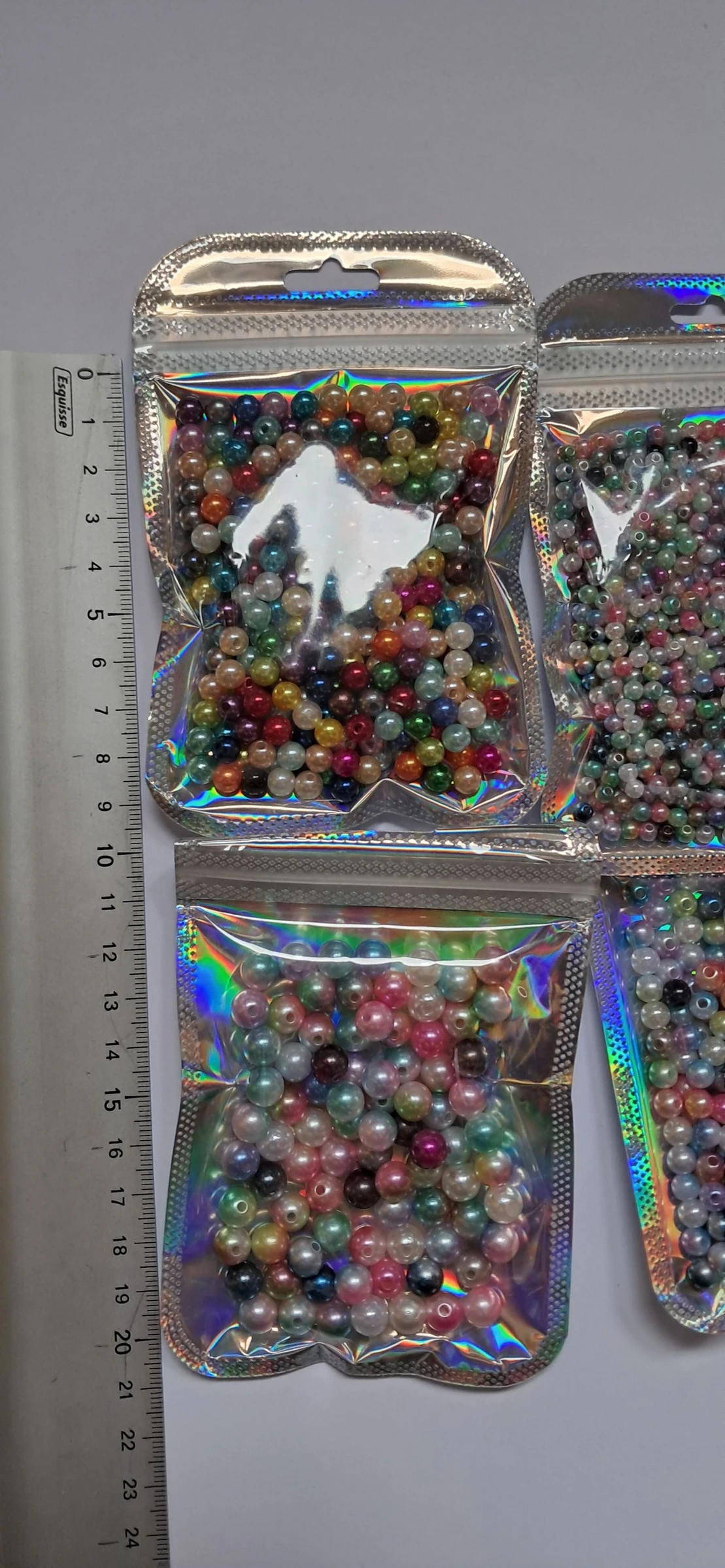 4 sachet de perles acrylique multicolore  – photo 2